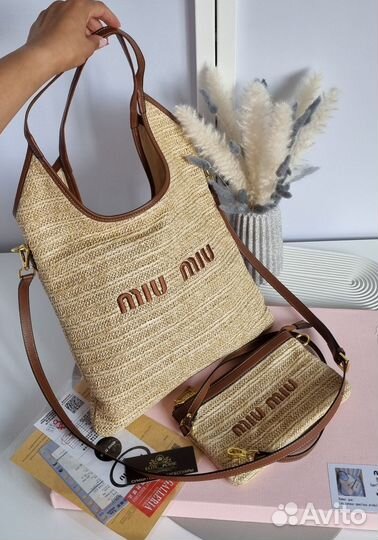 Сумка плетеная / пляжная Miu Miu