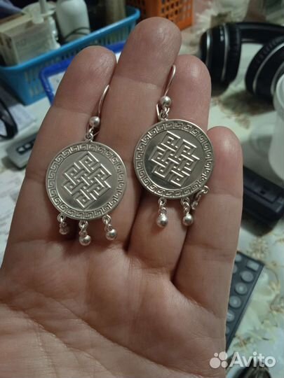 Серьги серебро