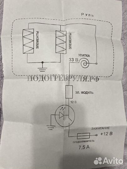 Подогрев руля (комплект)