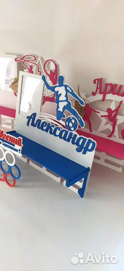 Медальница с фоторамкой/полкой