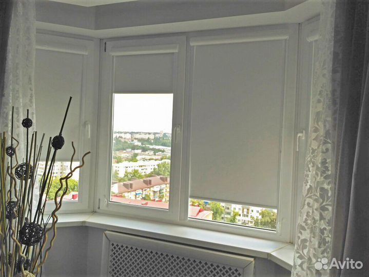 Рулонные шторы Альфа (белый) блэкаут