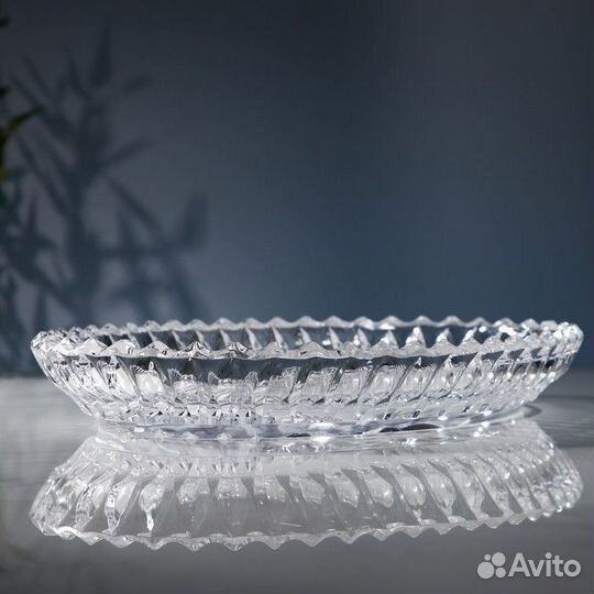 Блюдо «Роза», хрусталь