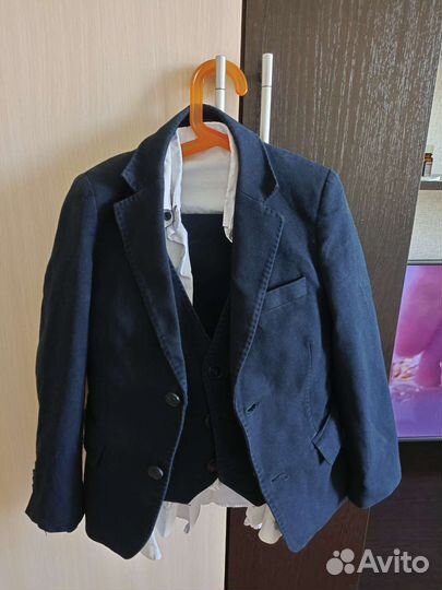 Школьный костюм для мальчика 134 синий