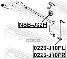Втулка стабилизатора nissan teana J32 08-13 пер