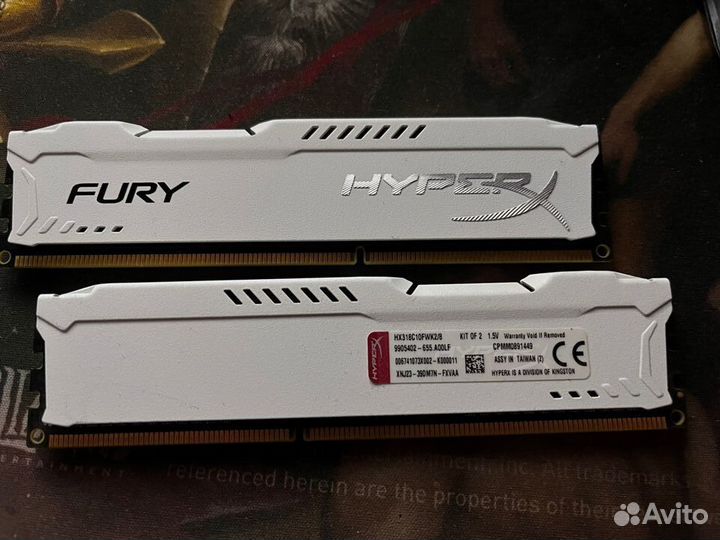 Оперативная память ddr3 8 gb hyperx 2*4