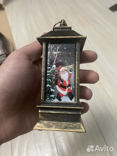 Фонарь новогодний с подсветкой