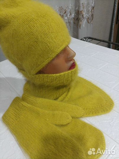 Шапка, снуд, варежки