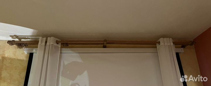 Карниз деревянный двойной