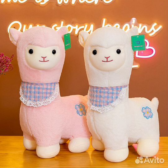 Мягкая игрушка лама, альпака 45см, новая