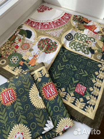 Пасхальный набор (льняная скатерть и салфетки)