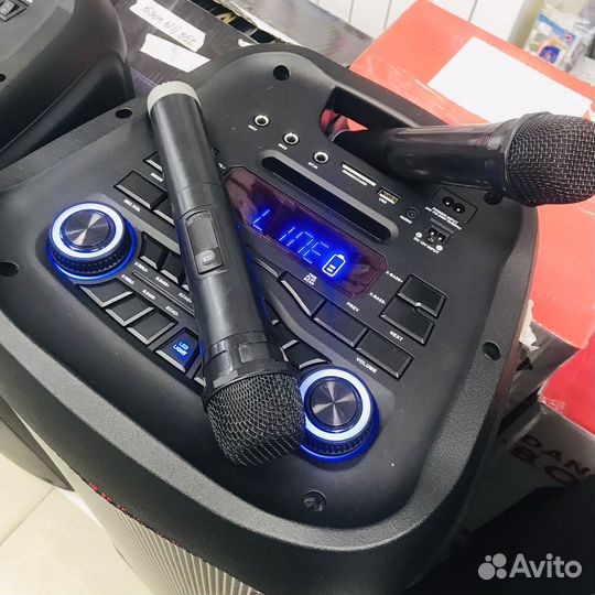 Блютуз колонка мощная 120вт с микрофонами 20-53