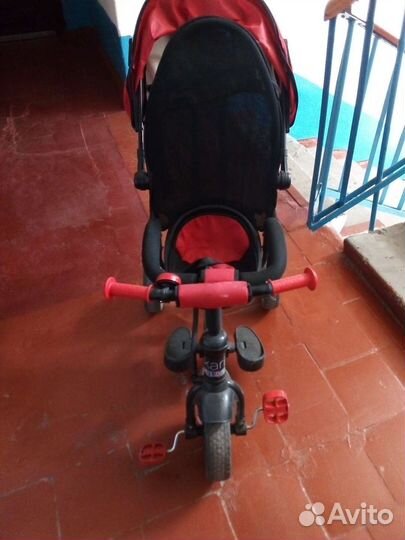 Детский велосипед коляска с ручкой