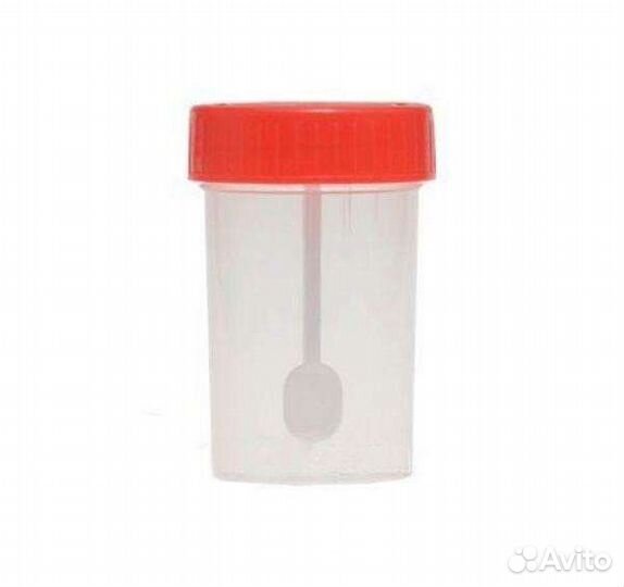 Контейнер для биоматериалов с ложкой 250 шт