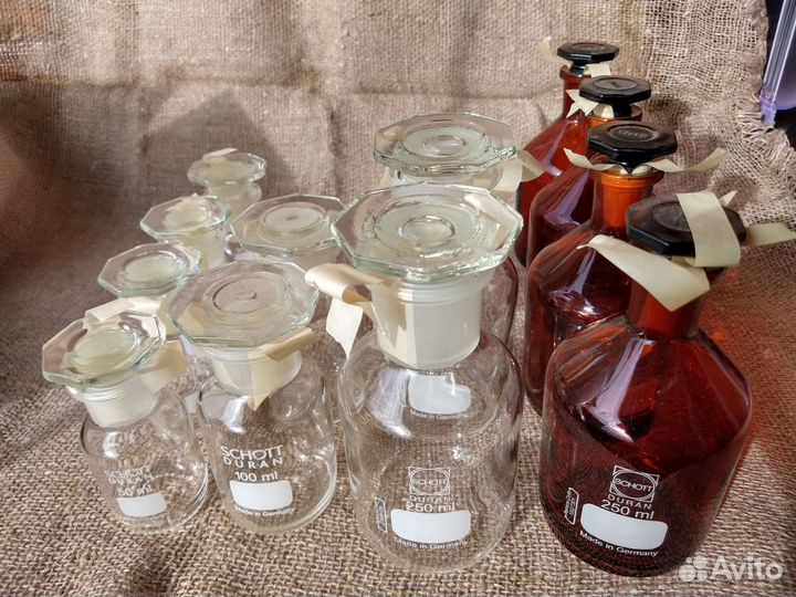 Склянка с притёртой пробкой Schott Duran