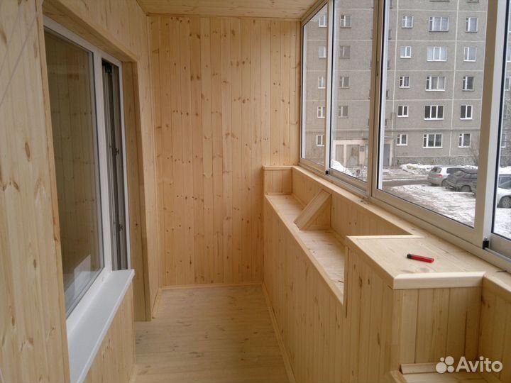 Балконы-остекление, отделка, мебель