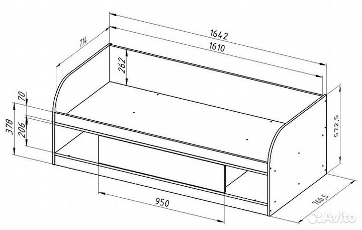 Кровать нижняя 