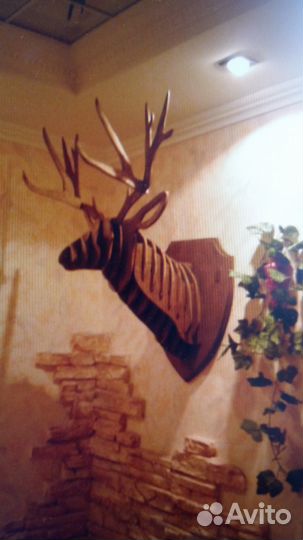 Декоративное панно, голова Оленя