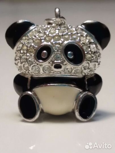 Кулон. Подвеска. Панда. Swarovski