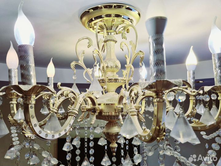 Люстра потолочная хрустальная