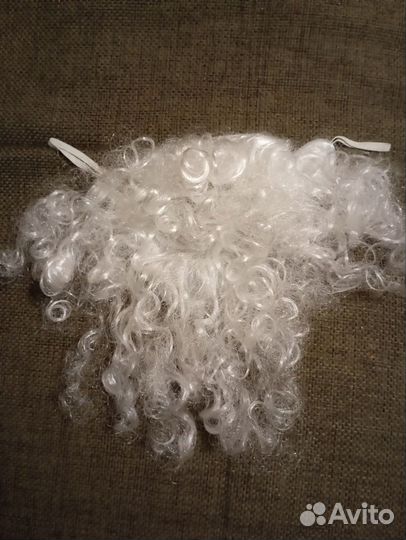 Борода и усы дед мороза 26 см