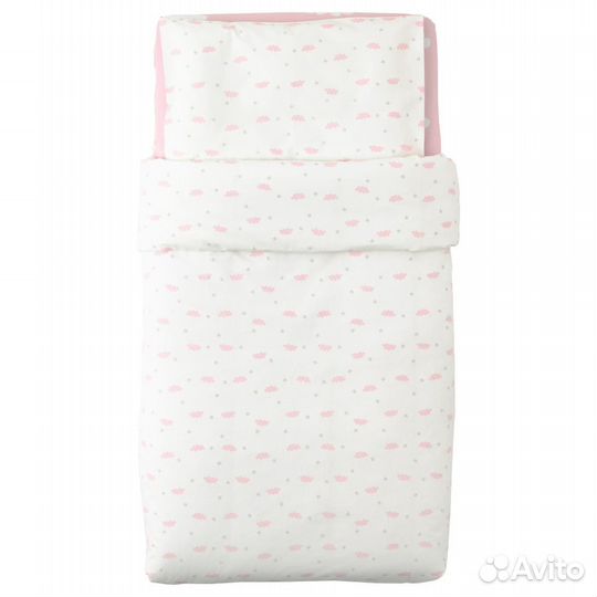 Комплект постельного белья, 3 предме, розовый Икеа