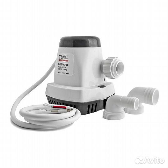 Насос осушительный 600GPH, 12В с выключателем 38л