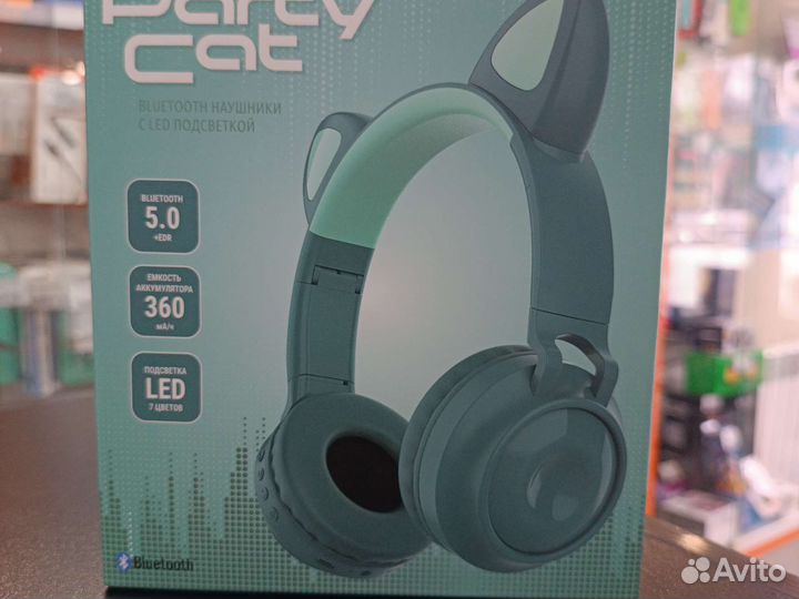 Беспроводные наушники с кошачьими ушками Qumo