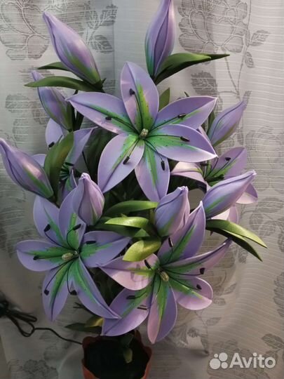 Светильник ручной работы Букет Лилий