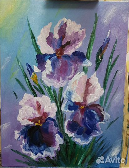 Картина маслом цветы
