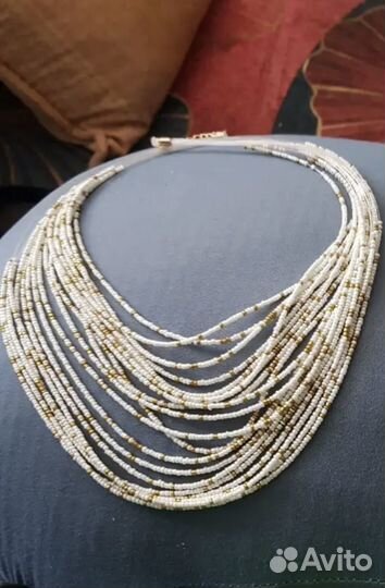 Колье этно ожерелье многослойное в богемном стиле