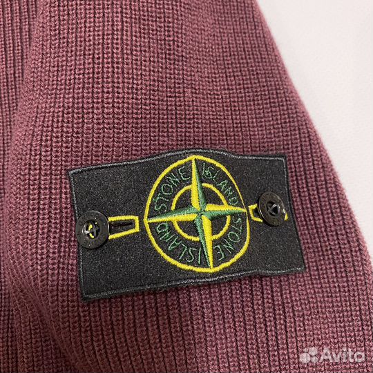 Stone island свитшот бордовый