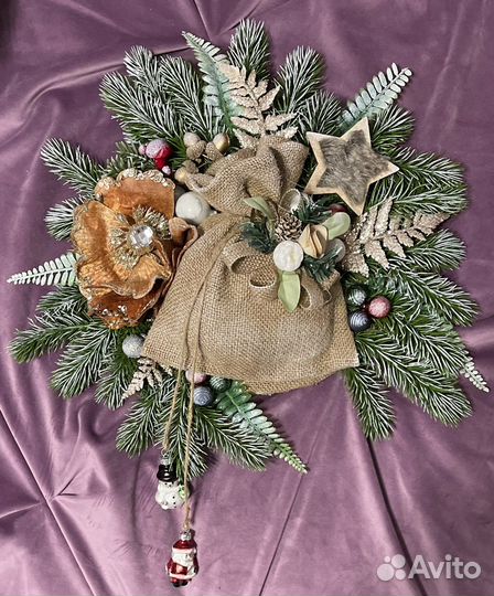 Новогодний венок на дверь