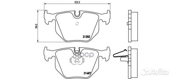 Колодки тормозные RR BMW X5 53 P 06 020 Brembo