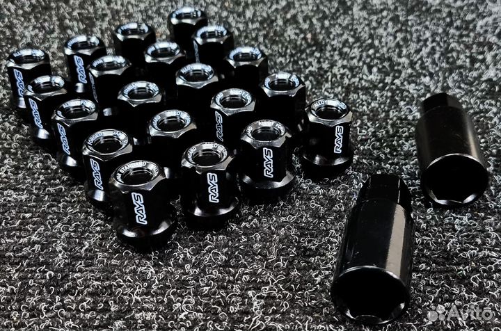 Гайки Rays Dura Стальные 1.25 (Черный)