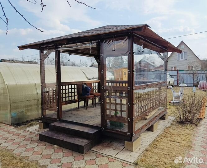 Мягкие окна (шторы) для веранд, террас, беседок