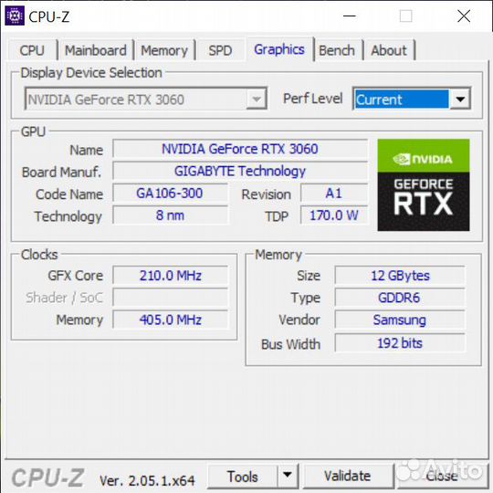 Gigabyte GeForce RTX 3060 vision OC 12G