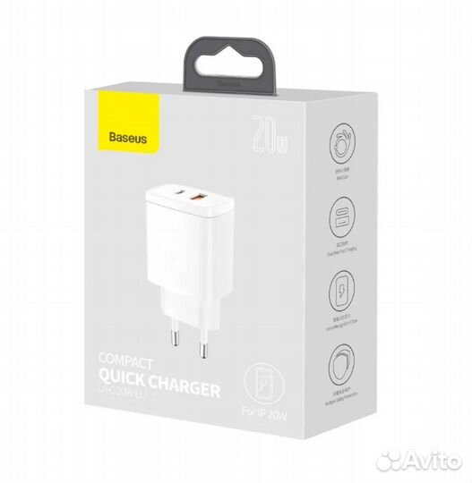 Зарядное устройство Baseus Quick Charger U+C 20W