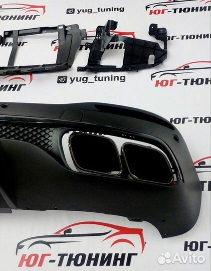 Диффузор GLE-class V167 63 AMG черный черыне