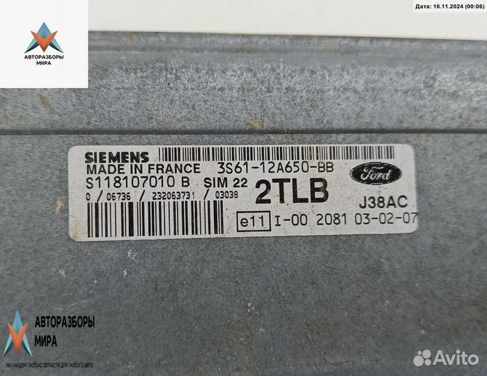 Блок управления двигателем Ford Fiesta 5 2003