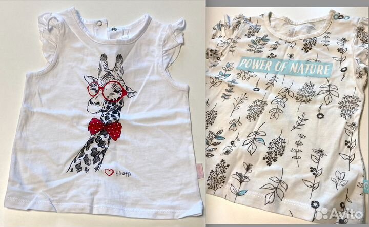 Майки детские Crockid- 2 шт (74-80р/9-12 месяцев)