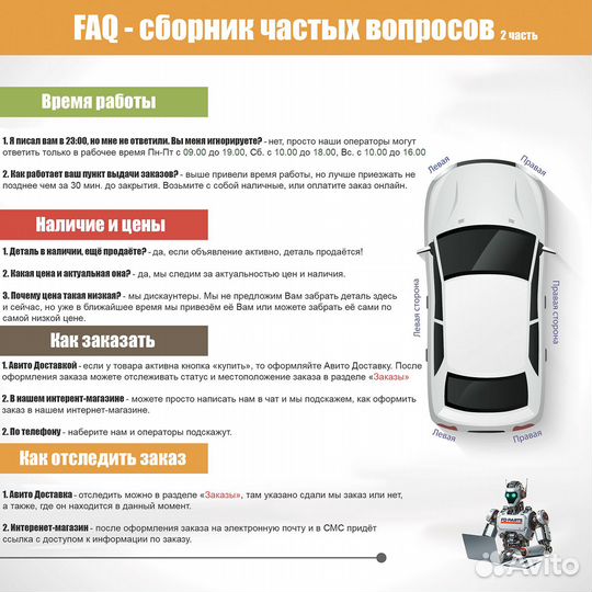 Задняя фара Kangoo правая В крыло новая 1шт