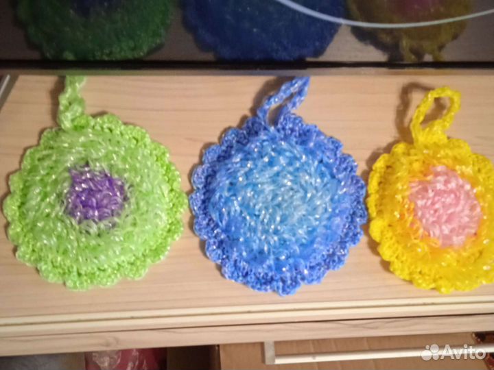 Мочалки вязаные из полипропилена