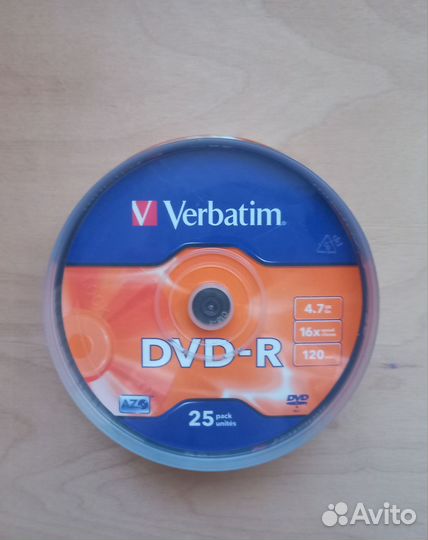 Диск verbatim DVD-R 4,7 GB 16x CB/25