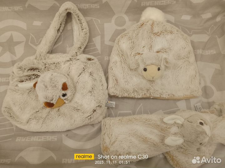 Детская сумка шапка- шарфы