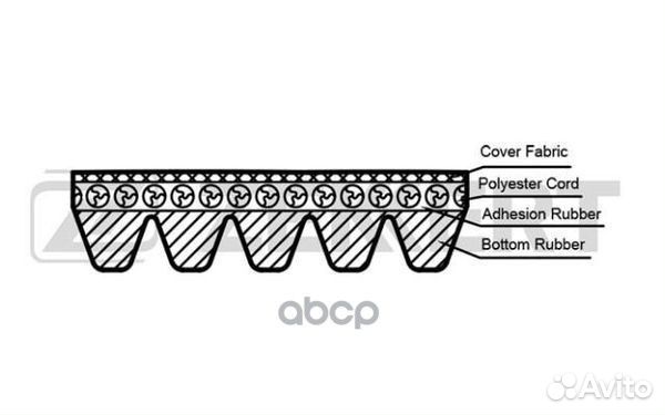 Ремень поликлиновой Mitsubishi Lancer VII 03