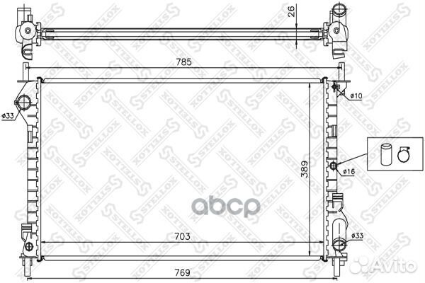 Радиатор ford transit connect 1.8i 04 Stellox 203