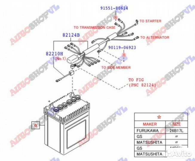 Электропроводка салона Daihatsu Hijet S321V kfve