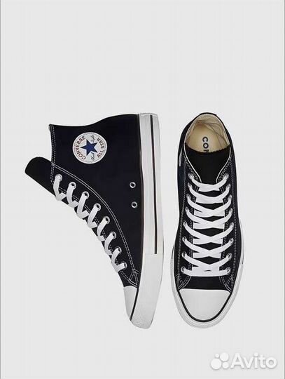 Кеды converse высокий чёрный с белым с 36 до 45раз