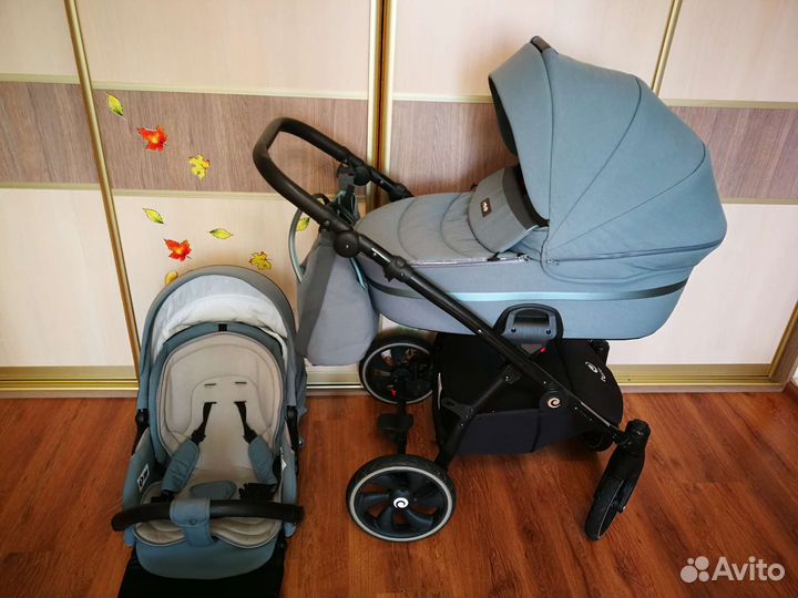 Коляска tutis uno plus 2 в 1 ментол/мята