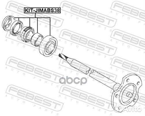 Подшипник suzuki jimny полуоси задн. kitjimabs38